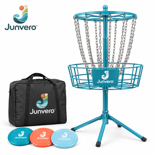 Junvero™ FlightCatch Outdoor Flying Disc Target – Portable Disc Toss Challenge for Backyard Games, Camping & Family Recreation