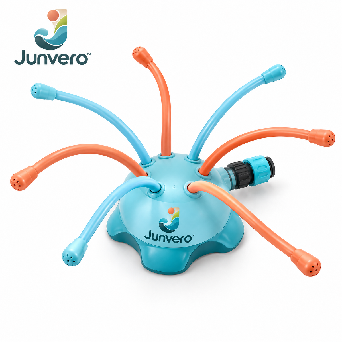 Junvero™ SpraySpin Kids Outdoor Sprinkler – Interactive Backyard Water Sprayer for Summer Lawn Play & Family Fun