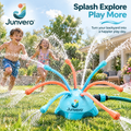 Junvero™ SpraySpin Kids Outdoor Sprinkler – Interactive Backyard Water Sprayer for Summer Lawn Play & Family Fun