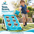 Junvero™ TargetDrop Bean Bag Toss Target – Multi-Zone Outdoor Tossing Game for Backyard Parties, Family Play & Group Challenges