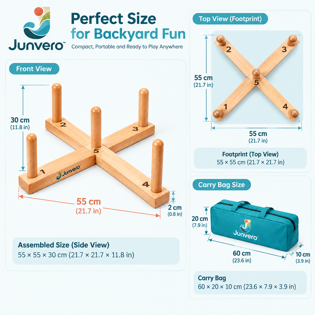 Junvero™ TargetDrop Bean Bag Toss Target – Multi-Zone Outdoor Tossing Game for Backyard Parties, Family Play & Group Challenges