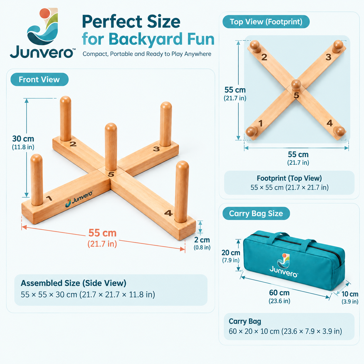 Junvero™ TargetDrop Bean Bag Toss Target – Multi-Zone Outdoor Tossing Game for Backyard Parties, Family Play & Group Challenges
